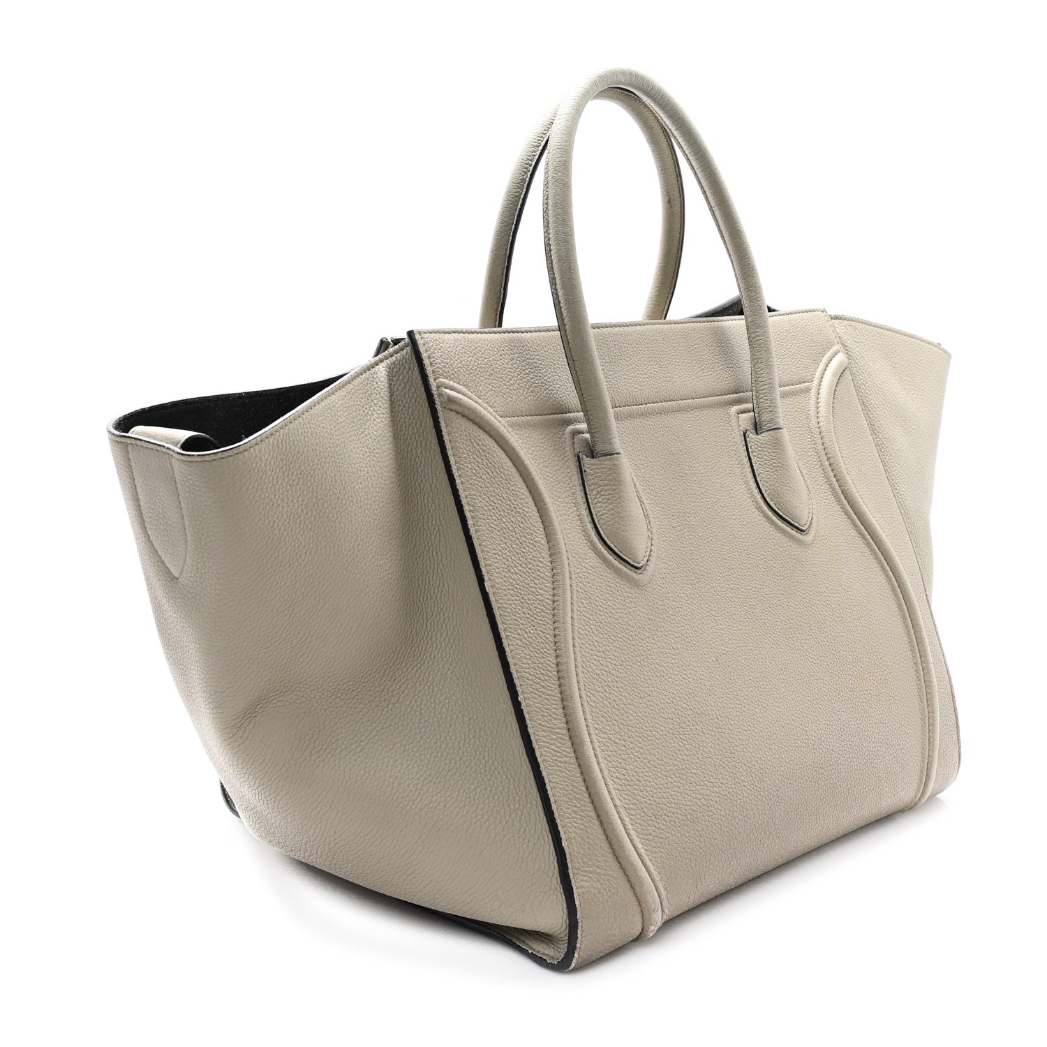 Celine Baby Grained Calfskin Medium Phantom Luggage Quartz 1740806