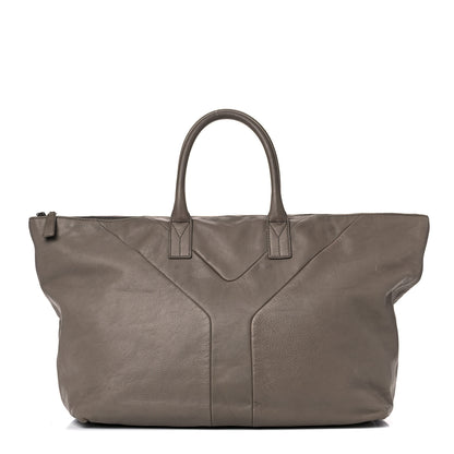 Saint Laurent Calfskin Sac Hamptons Weekender Bag Taupe 1 of 18
