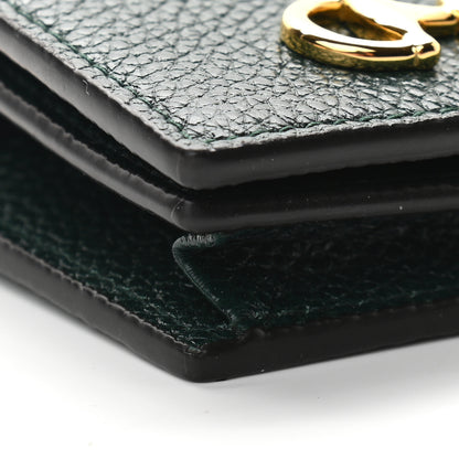 Gucci Grainy Calfskin Zumi Chain Card Case Wallet Vintage Green 8 of 9