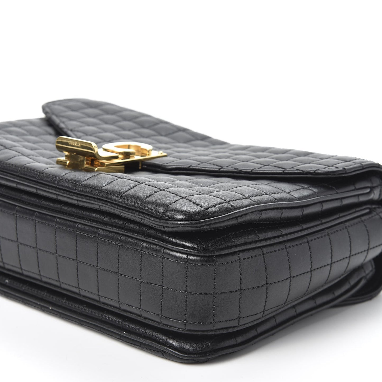 Calfskin Quilted Medium C Bag Black