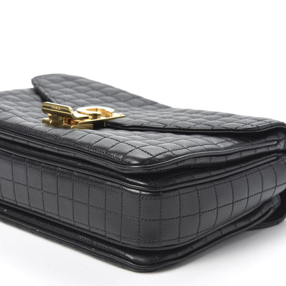 Celine Calfskin Quilted Medium C Bag Black 6 of 9