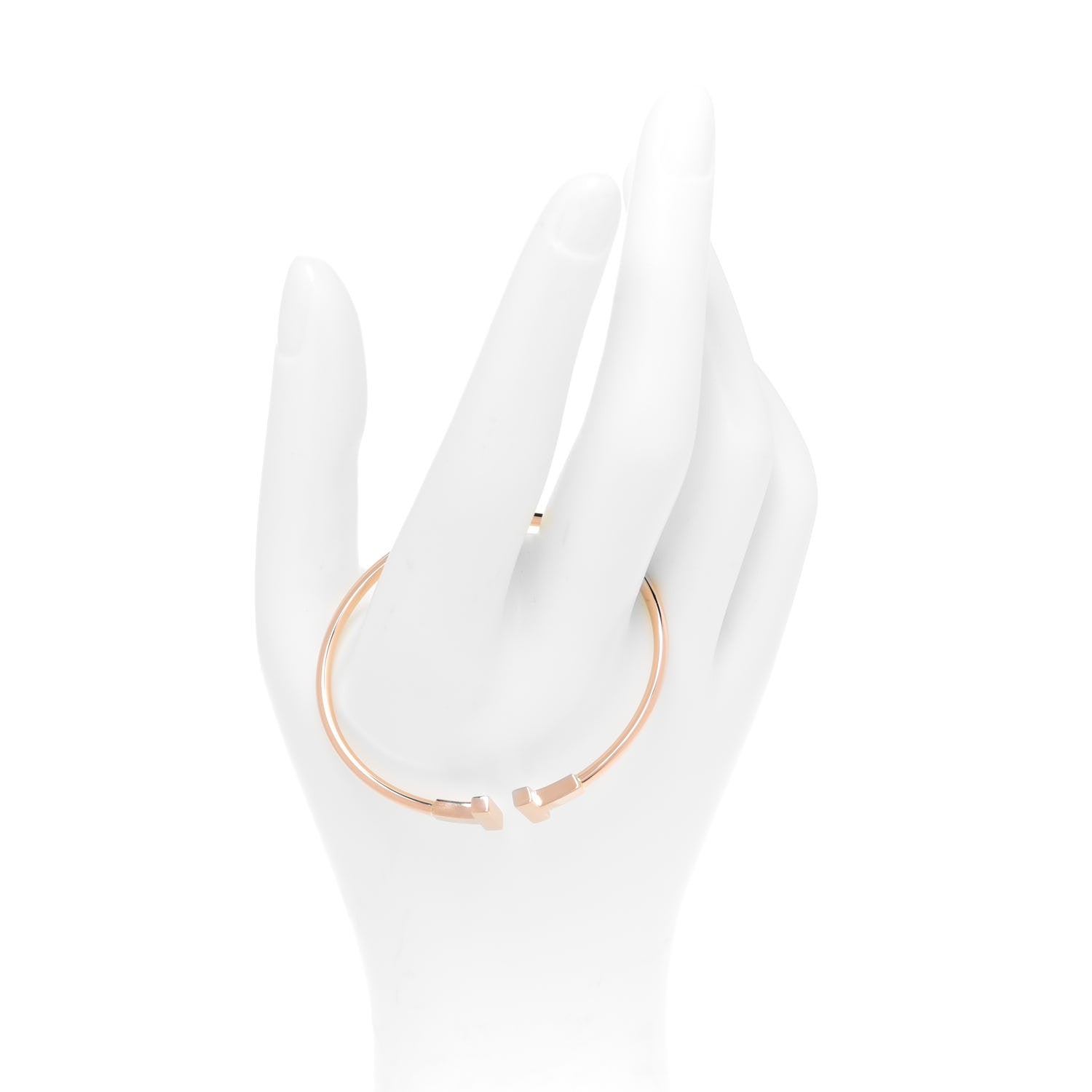 Tiffany 18K Rose Gold T Wire Bracelet 2 of 5