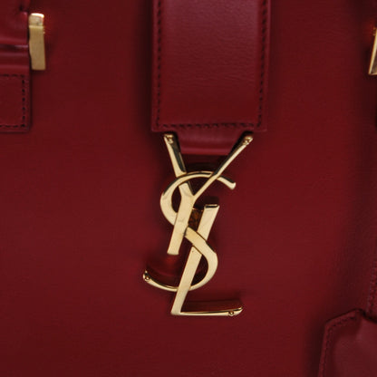 Saint Laurent Calfskin Small Monogram Cabas Lipstick Red 6 of 8