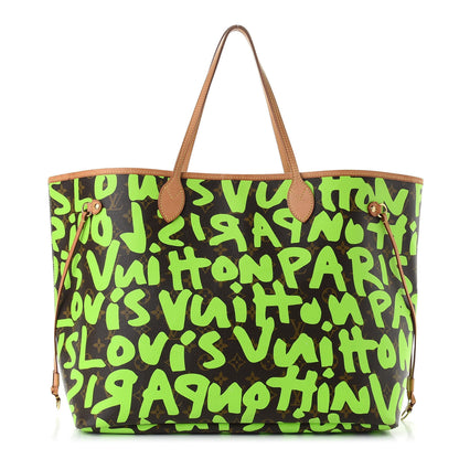 Louis Vuitton Monogram Graffiti Neverfull GM Green 1 of 12