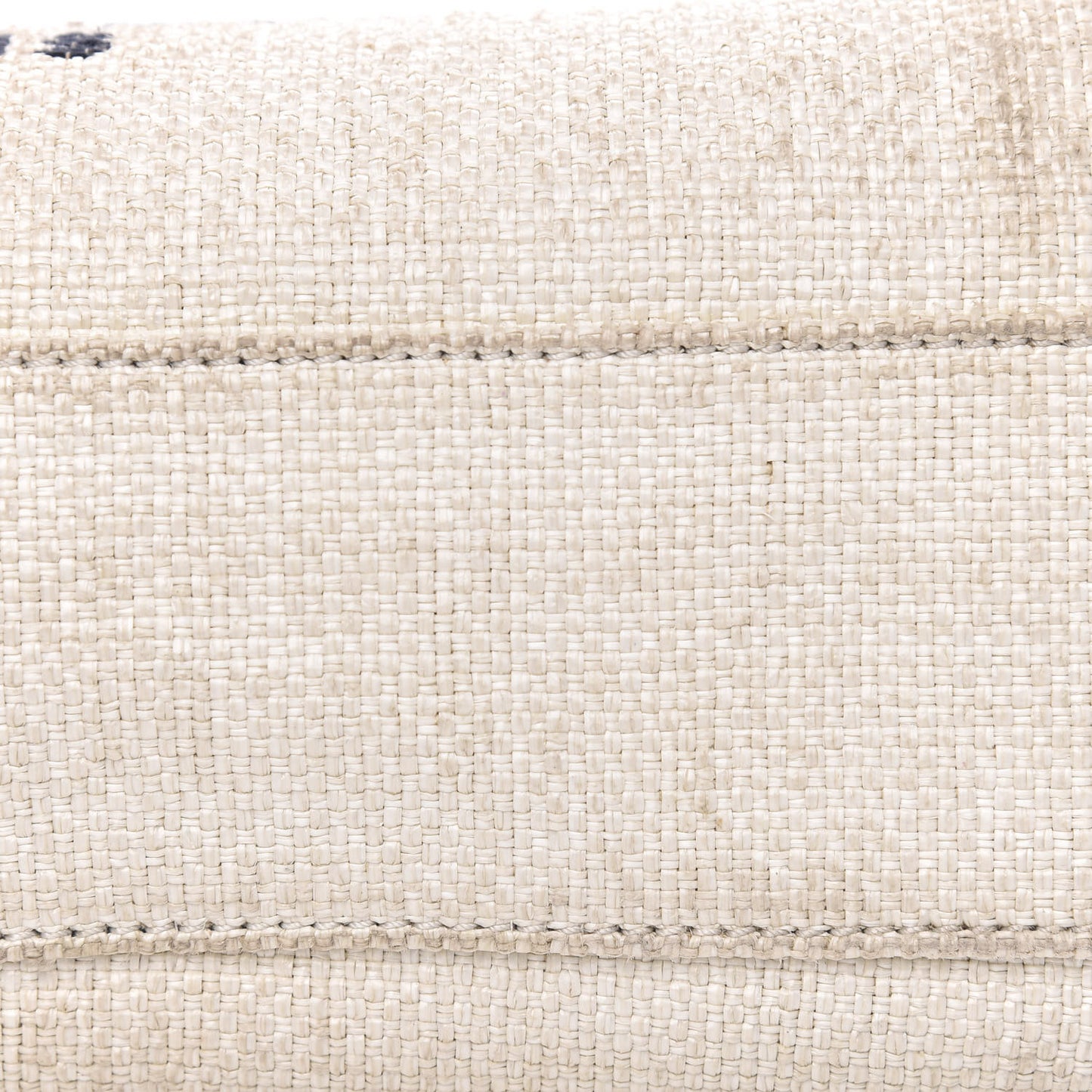 Woven Straw Raffia Small Deauville Tote White Navy