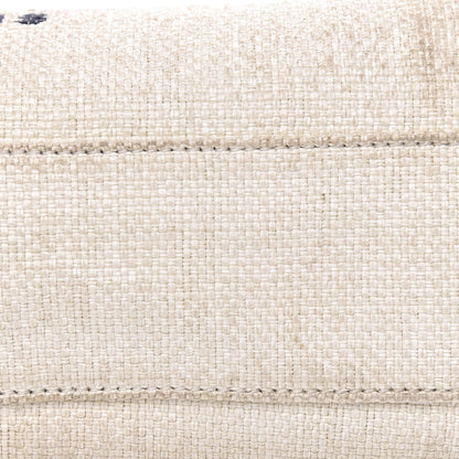 Chanel Woven Straw Raffia Small Deauville Tote White Navy 9 of 17
