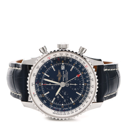 Breitling Stainless Steel Alligator 46mm 1884 Chronometre Navitimer Automatic Watch Blue A24322 2 of 5