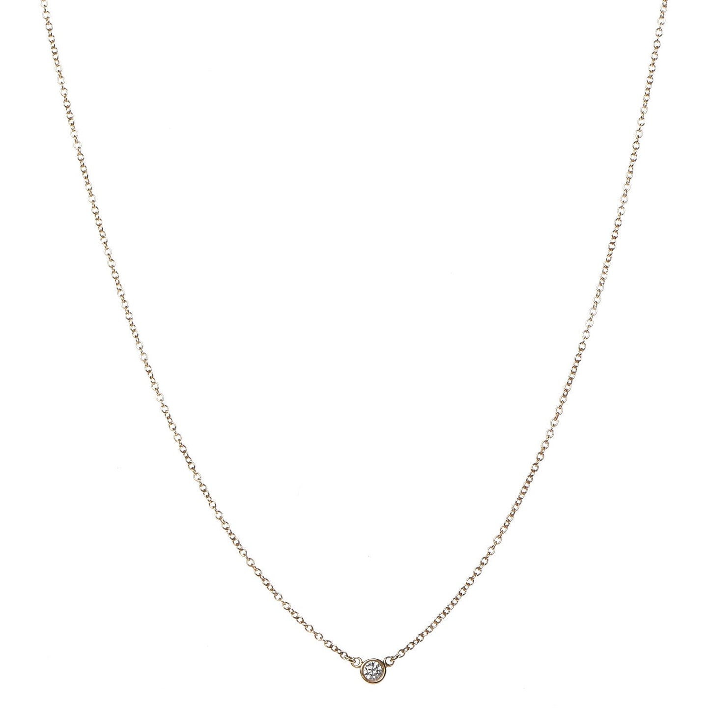 18K Yellow Gold Diamond .05ct Elsa Peretti Diamonds by the Yard Pendant Necklace