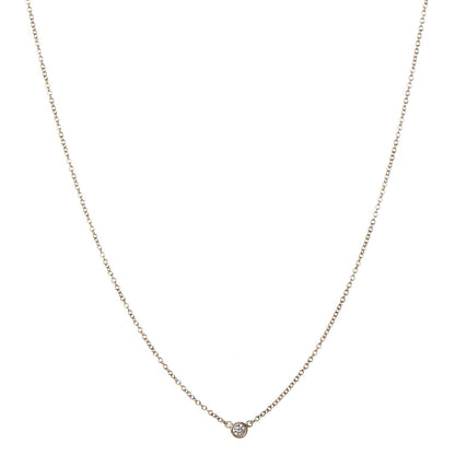 Tiffany 18K Yellow Gold Diamond .05ct Elsa Peretti Diamonds by the Yard Pendant Necklace 1 of 9