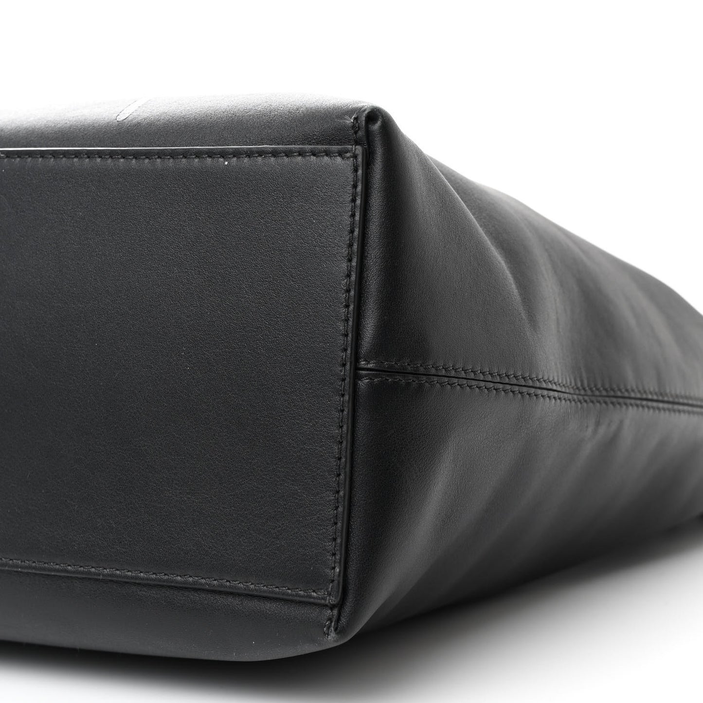 X UNDERCOVER Calfskin Print Rockstud Shoulder Tote Black