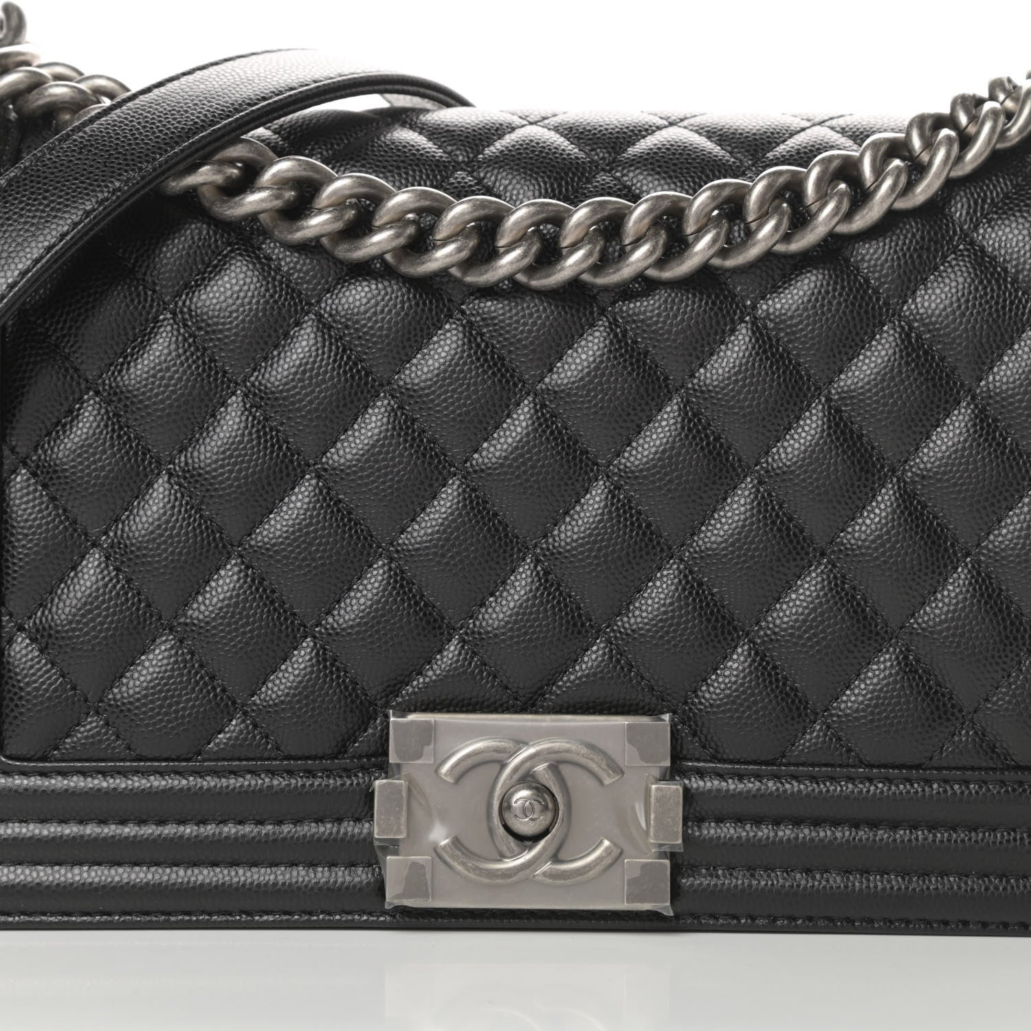 Chanel Caviar Quilted Medium Boy Flap Black 9 of 13