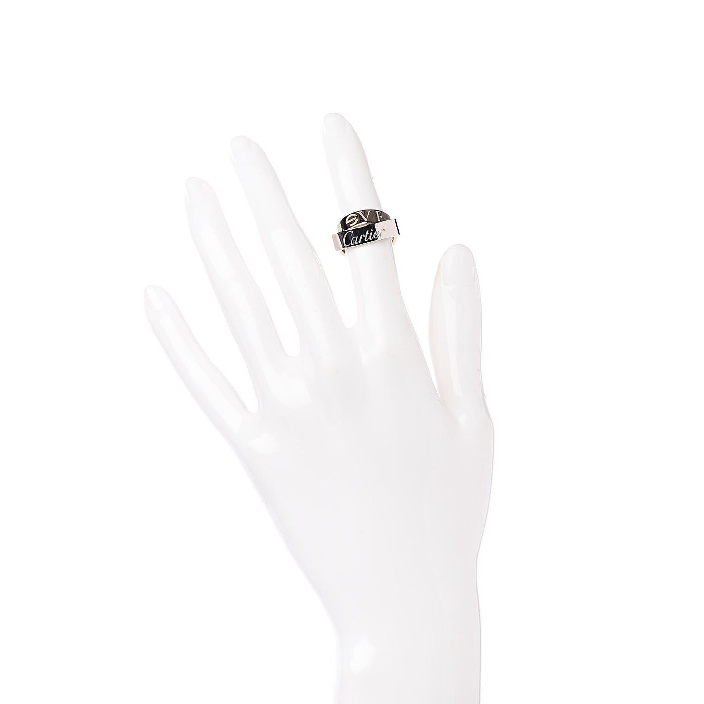 18K White Pink Gold 5.5mm Astro LOVE Ring 50 5.5