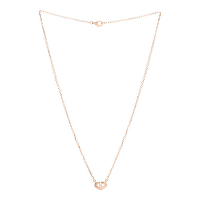 Cartier 18K Pink Gold Diamond XS Hearts and Symbols Necklace 2 of 5