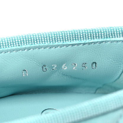 Chanel Suede Calfskin Quilted Cap Toe CC Ballerina Flats 37 Light Blue 9 of 10