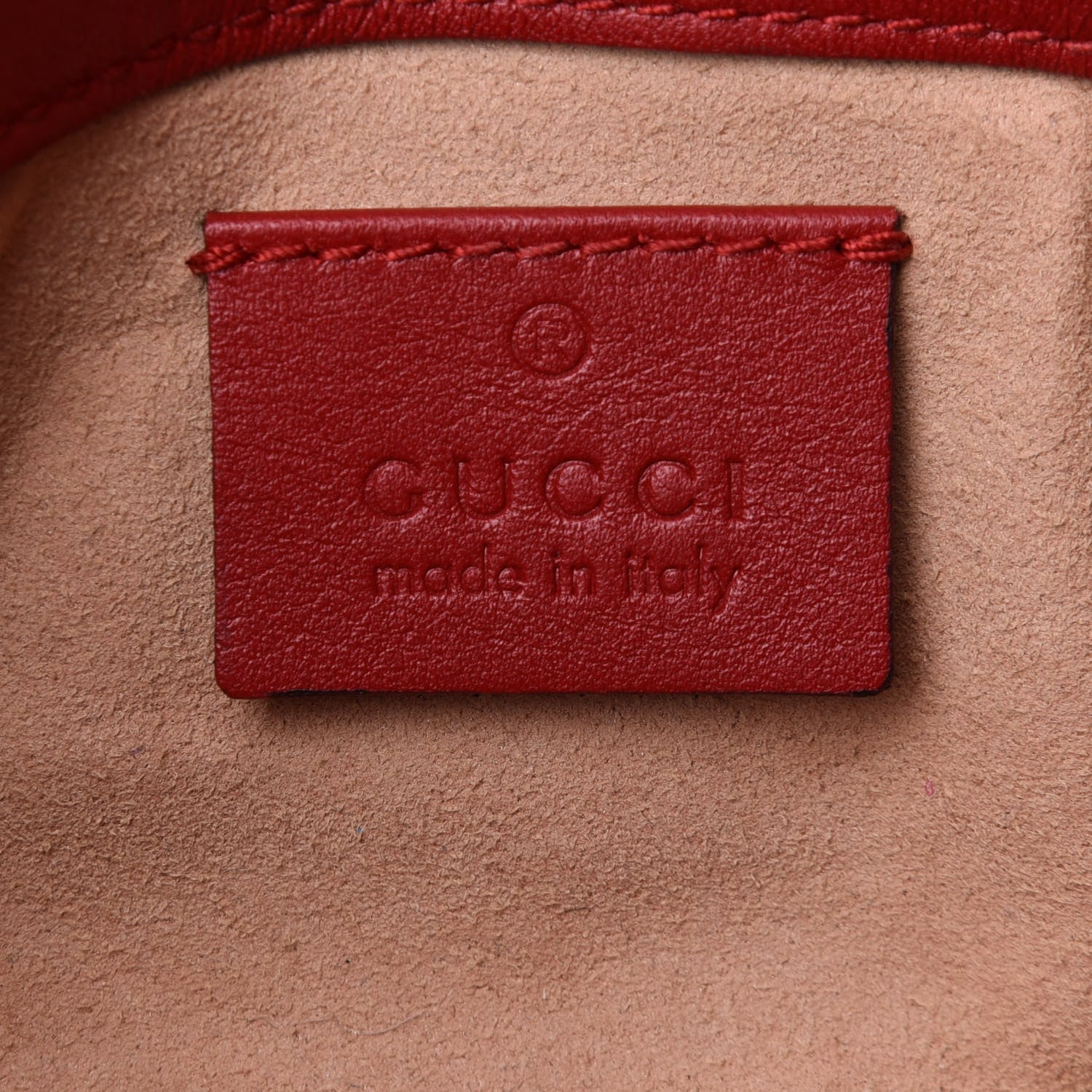 Gucci Calfskin Matelasse Super Mini GG Marmont Shoulder Bag Hibiscus Red 6 of 12
