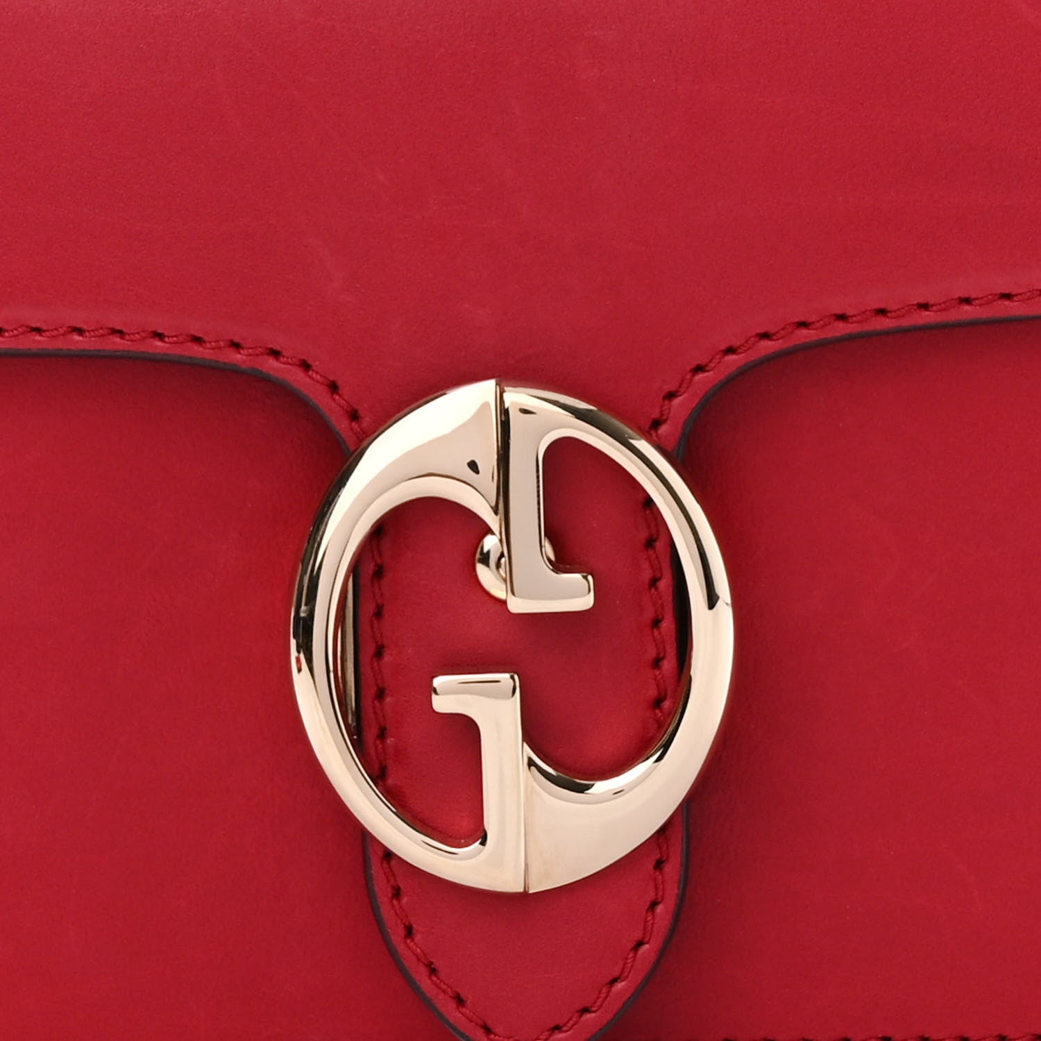 Gucci Calfskin Small 1973 Shoulder Flap Bag Hibiscus Red 10 of 19