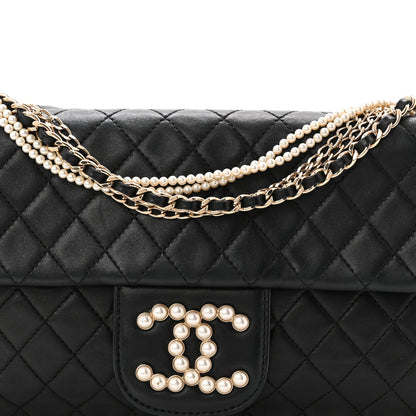 Chanel Lambskin Medium Westminster Pearl Flap Black 8 of 11