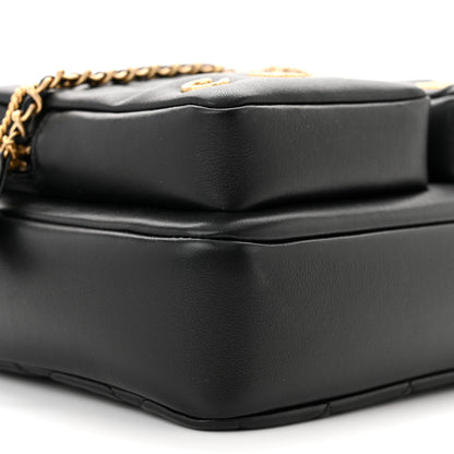 Chanel Calfskin Quilted Large Camera Case Black 9 of 10