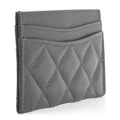 Chanel Caviar Quilted Card Holder Grey 3 of 8
