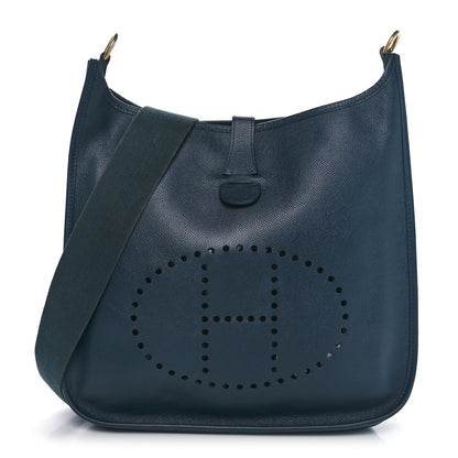 Hermes Courchevel Evelyne GM Bleu Indigo 1 of 9