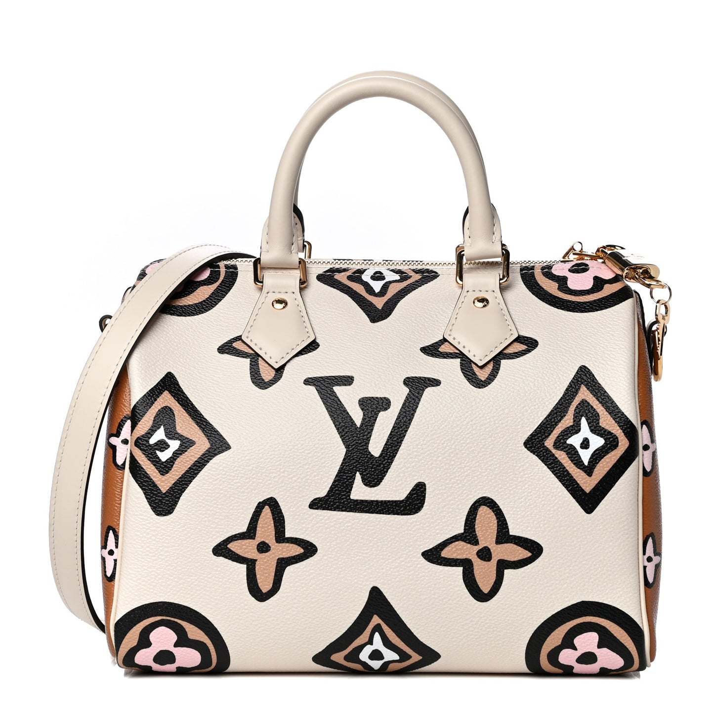 Monogram Giant Wild At Heart Speedy Bandouliere 25 Creme