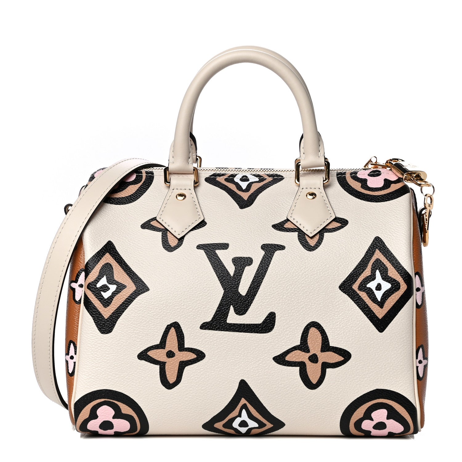 Louis Vuitton Monogram Giant Wild At Heart Speedy Bandouliere 25 Creme 1 of 9