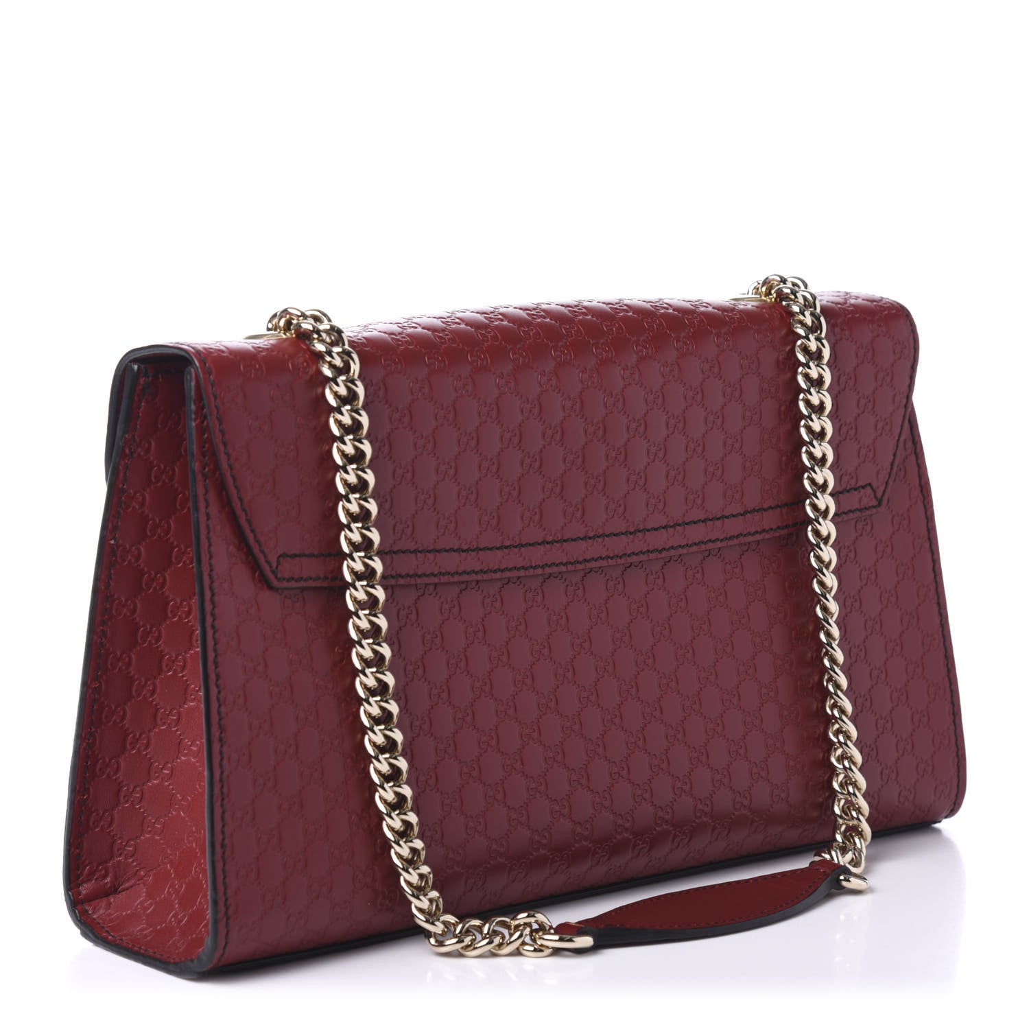 Gucci Microguccissima Medium Emily Chain Shoulder Bag Red 3 of 10