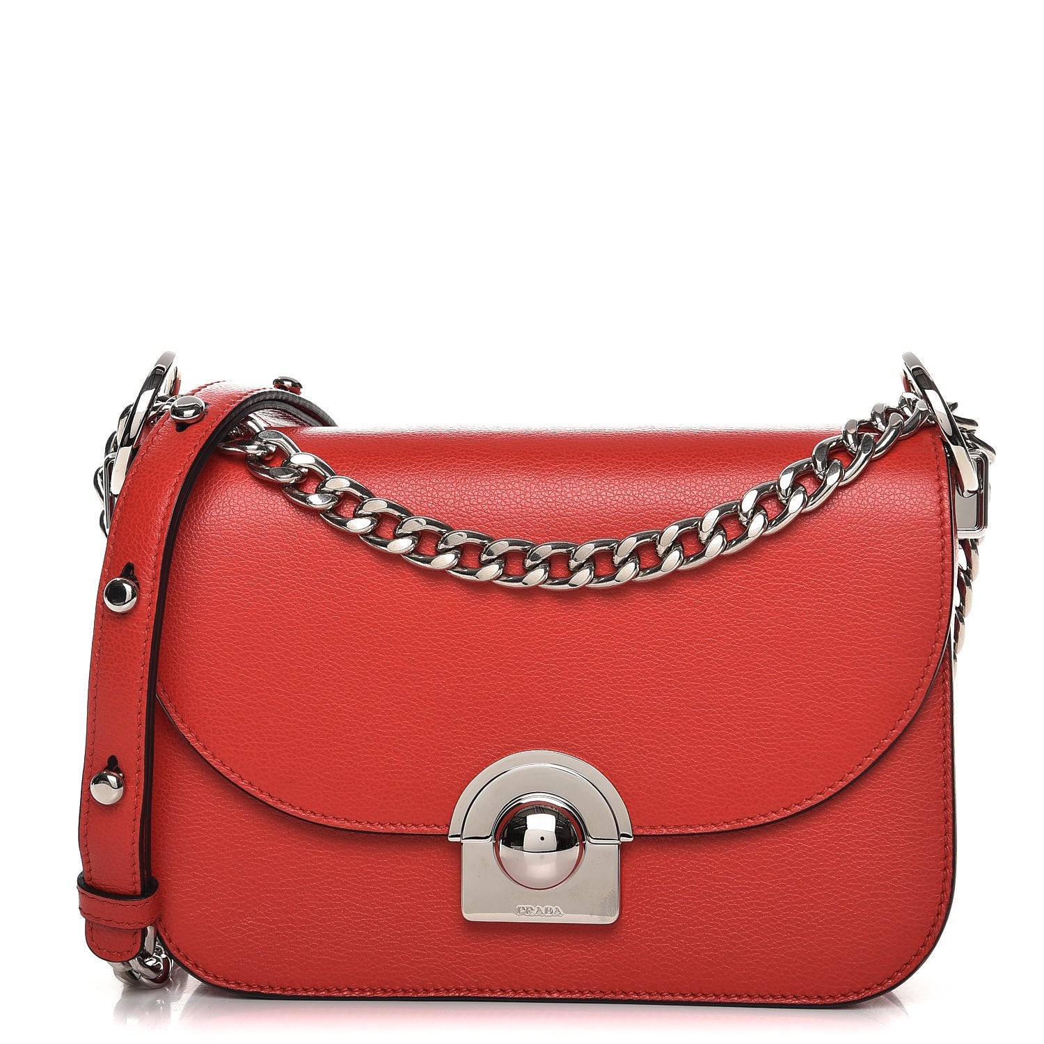 Prada Glace Calfskin Arcade Crossbody Bag Lacca 1 of 7