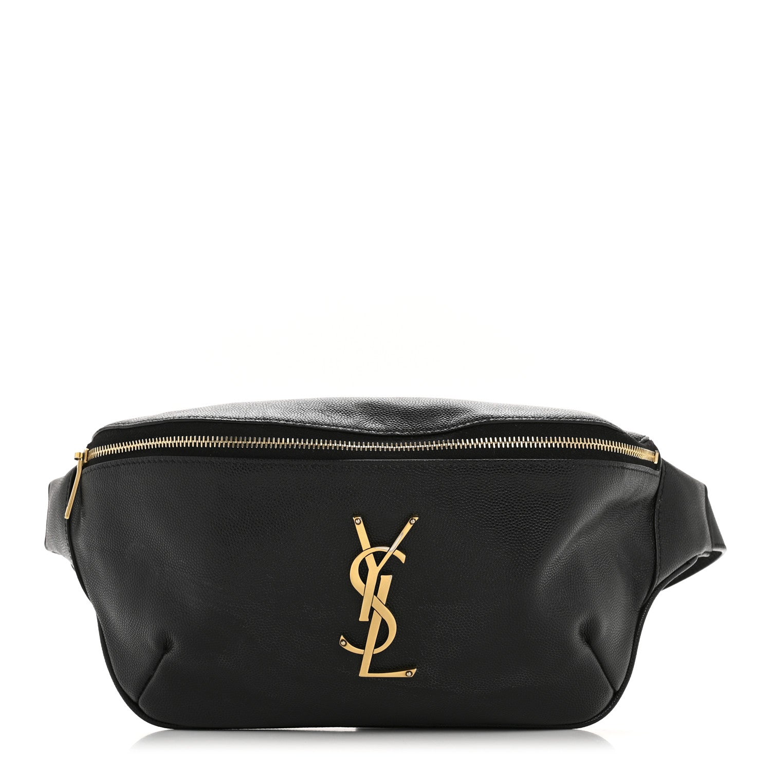 Saint Laurent Grain De Poudre Monogram Belt Bag Black 1 of 11