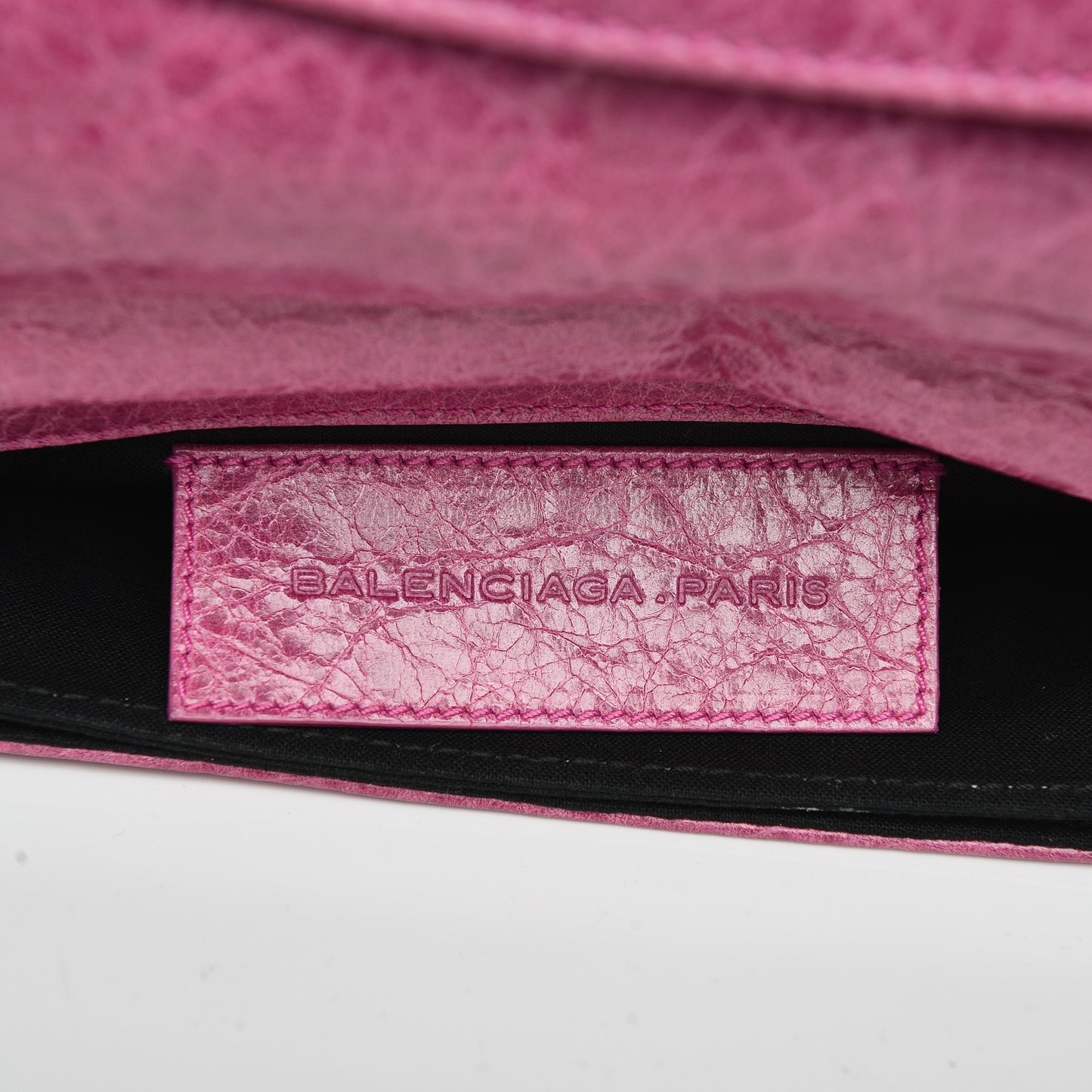Agneau Giant 21 Gold Hardware Envelope Clutch Magenta