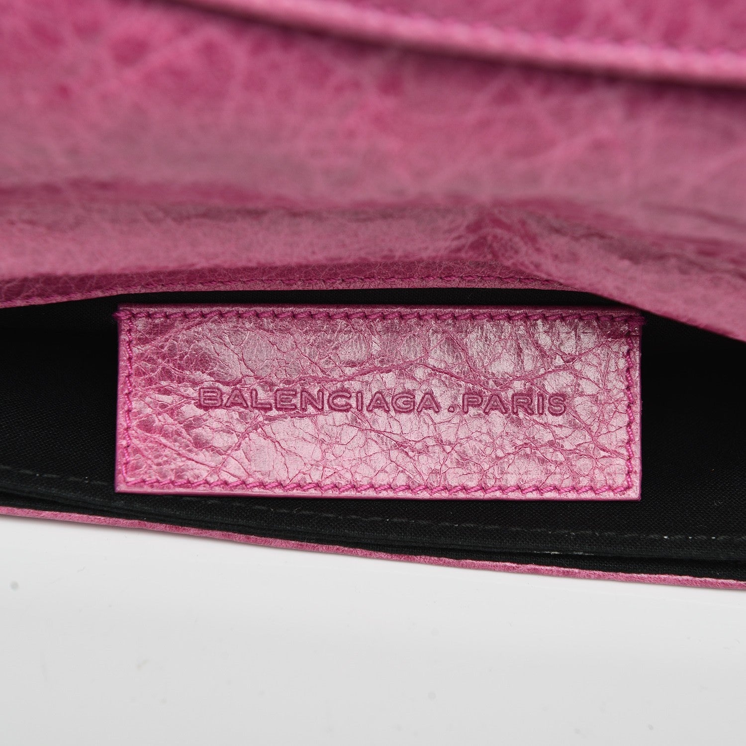 Balenciaga Agneau Giant 21 Gold Hardware Envelope Clutch Magenta 6 of 11