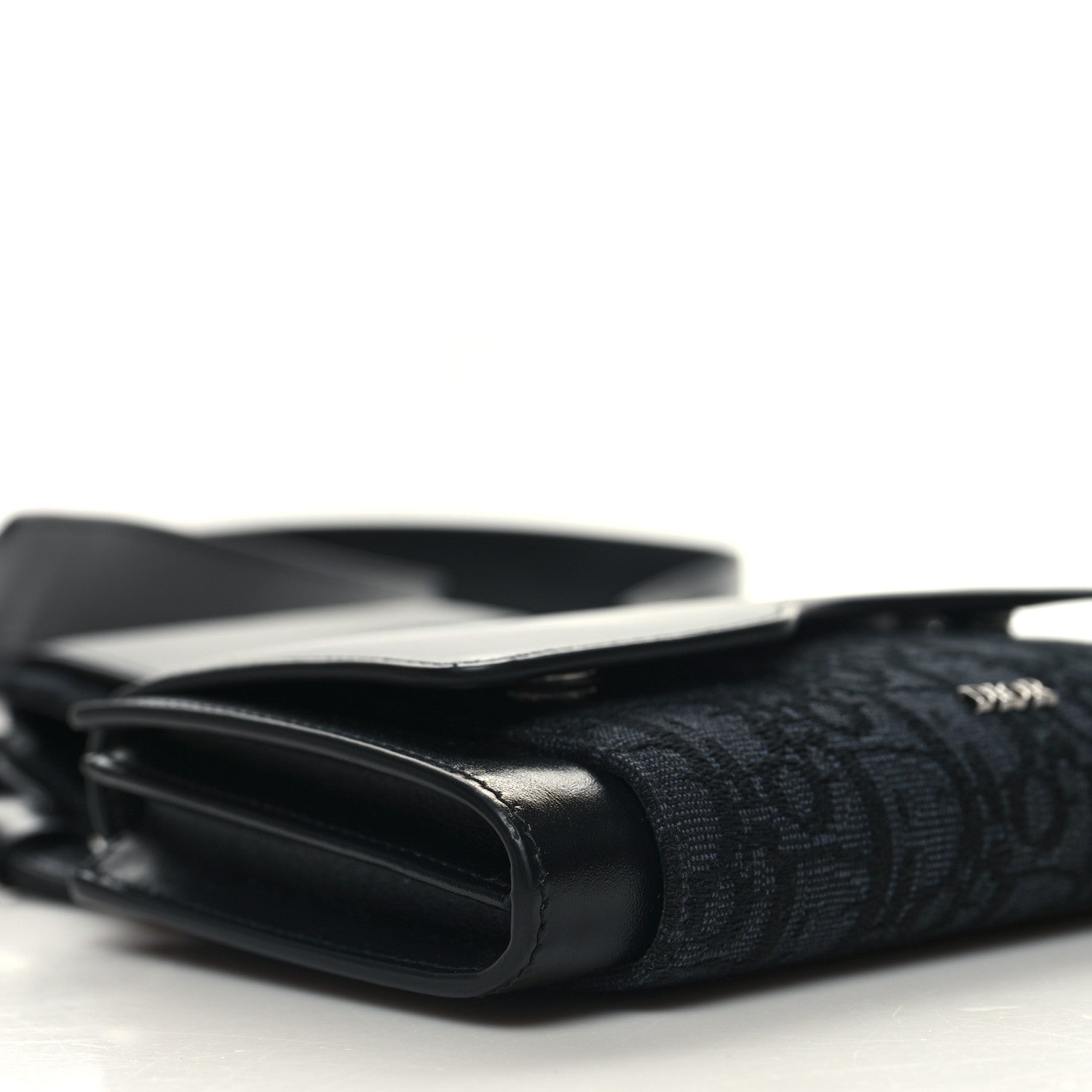 Christian Dior Oblique Smooth Calfskin Elite Shoulder Pouch Black 11 of 12