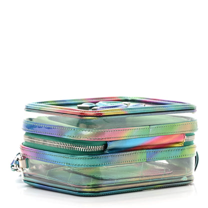 Chanel PVC Patent Calfskin Patent Lambskin Small CC Vanity Case Green 4 of 13