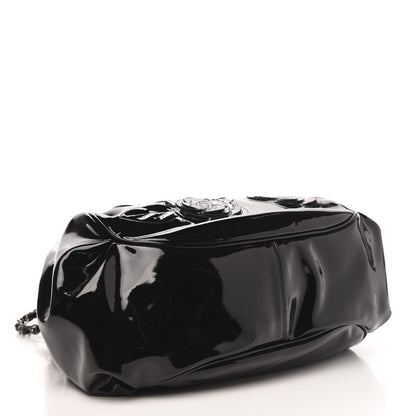 Chanel Patent Camellia Shoulder Bag Black 4 of 12