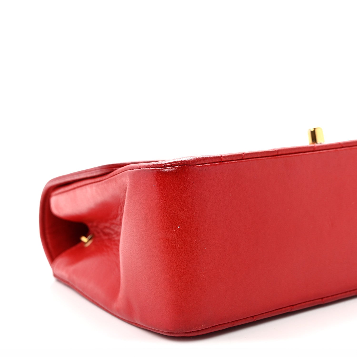 Chanel Lambskin Quilted Small Single Flap Red 9 of 11