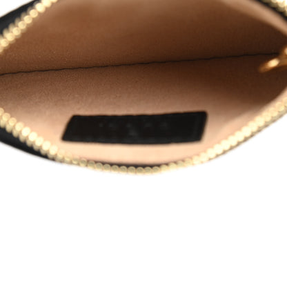 Gucci Pebbled Calfskin GG Marmont Key Case Card Holder Black 4 of 6