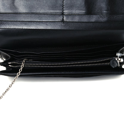 Prada Soft Calfskin Diagramme Continental Wallet Black 5 of 10