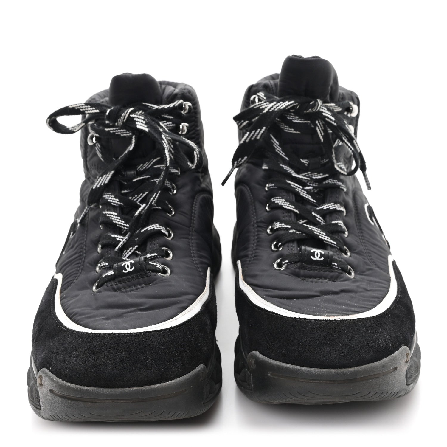 Chanel Fabric Suede Mens CC Sneakers 44 Black 1776540 – FASHIONPHILE