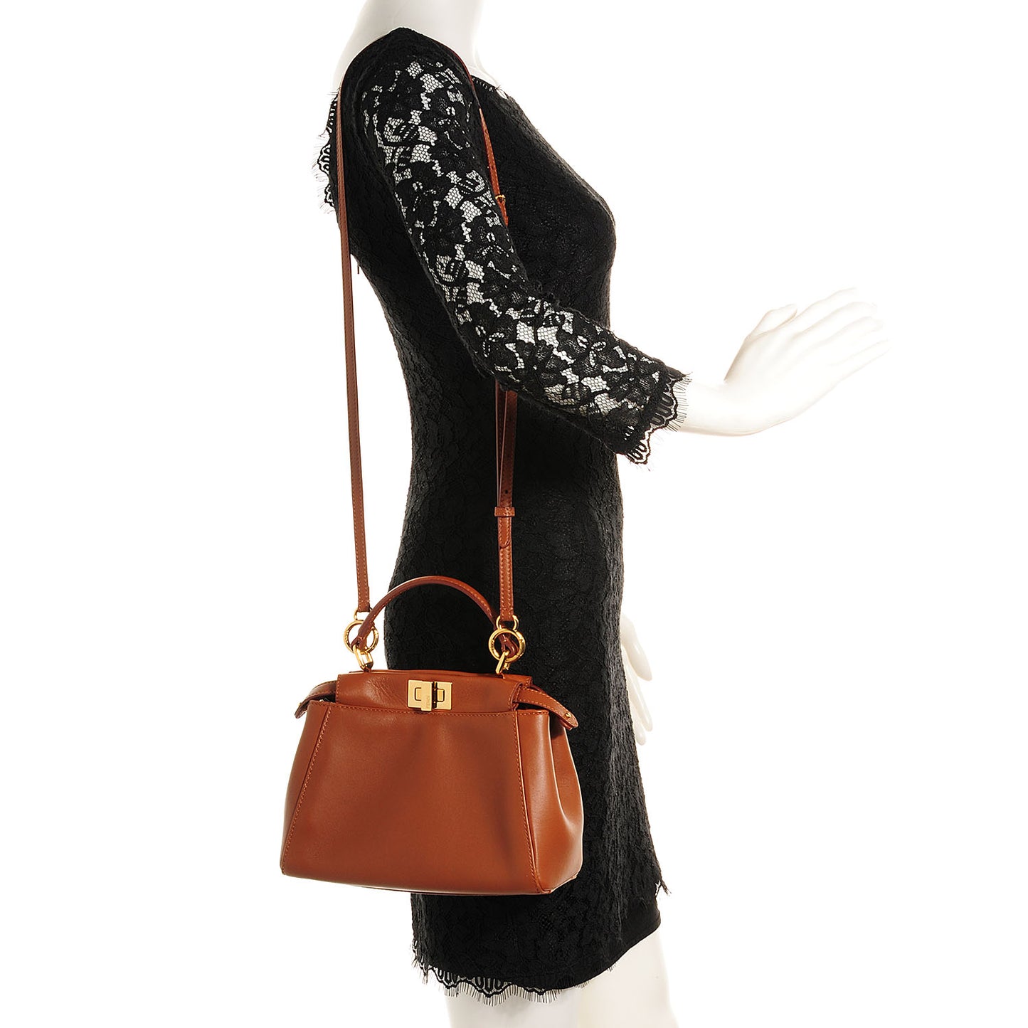Nappa Mini Peekaboo Iconic Satchel Corteccia