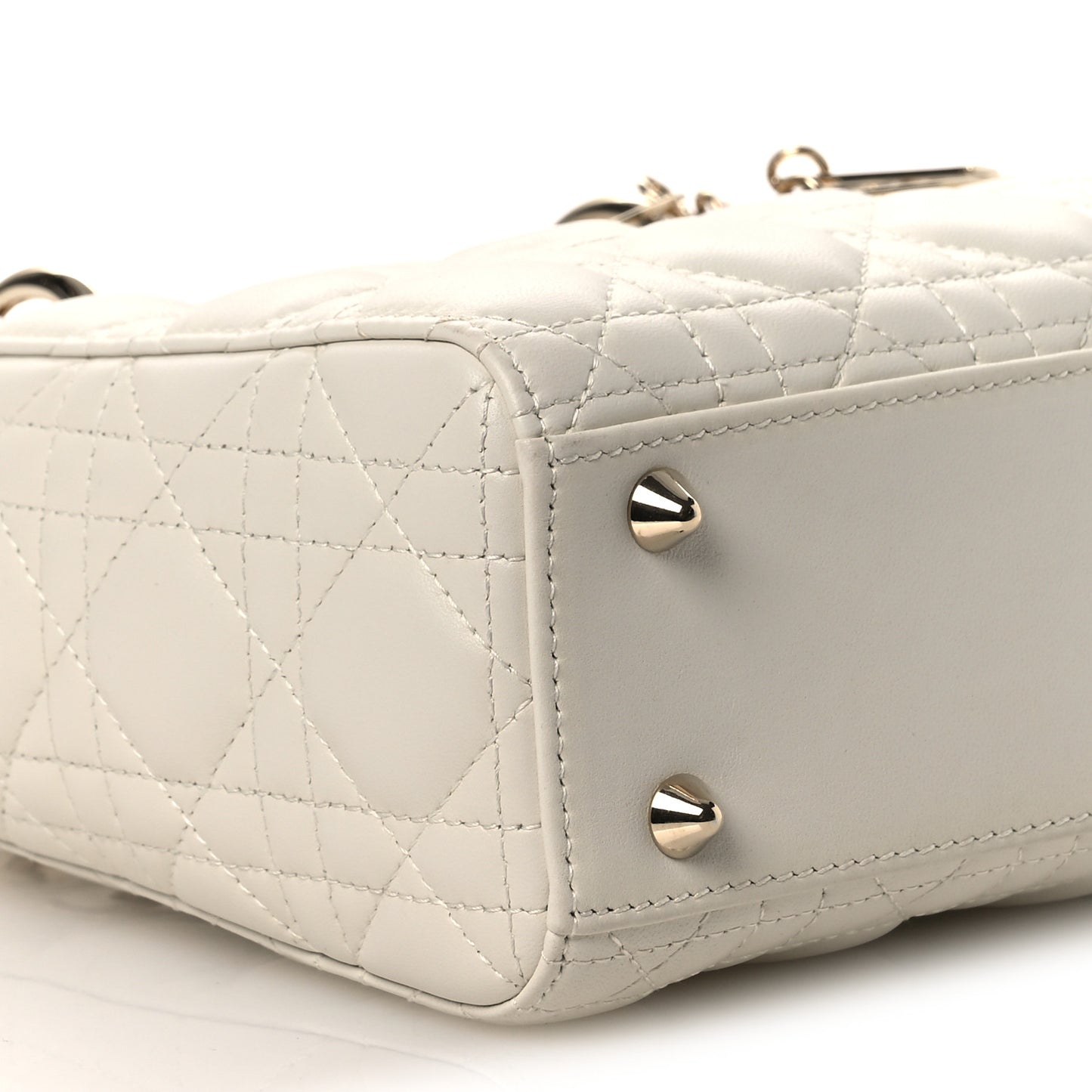 Lambskin Cannage Small My ABCDior Lady Dior White
