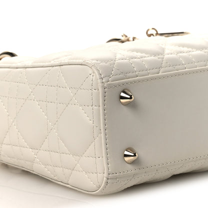 Christian Dior Lambskin Cannage Small My ABCDior Lady Dior White 9 of 12