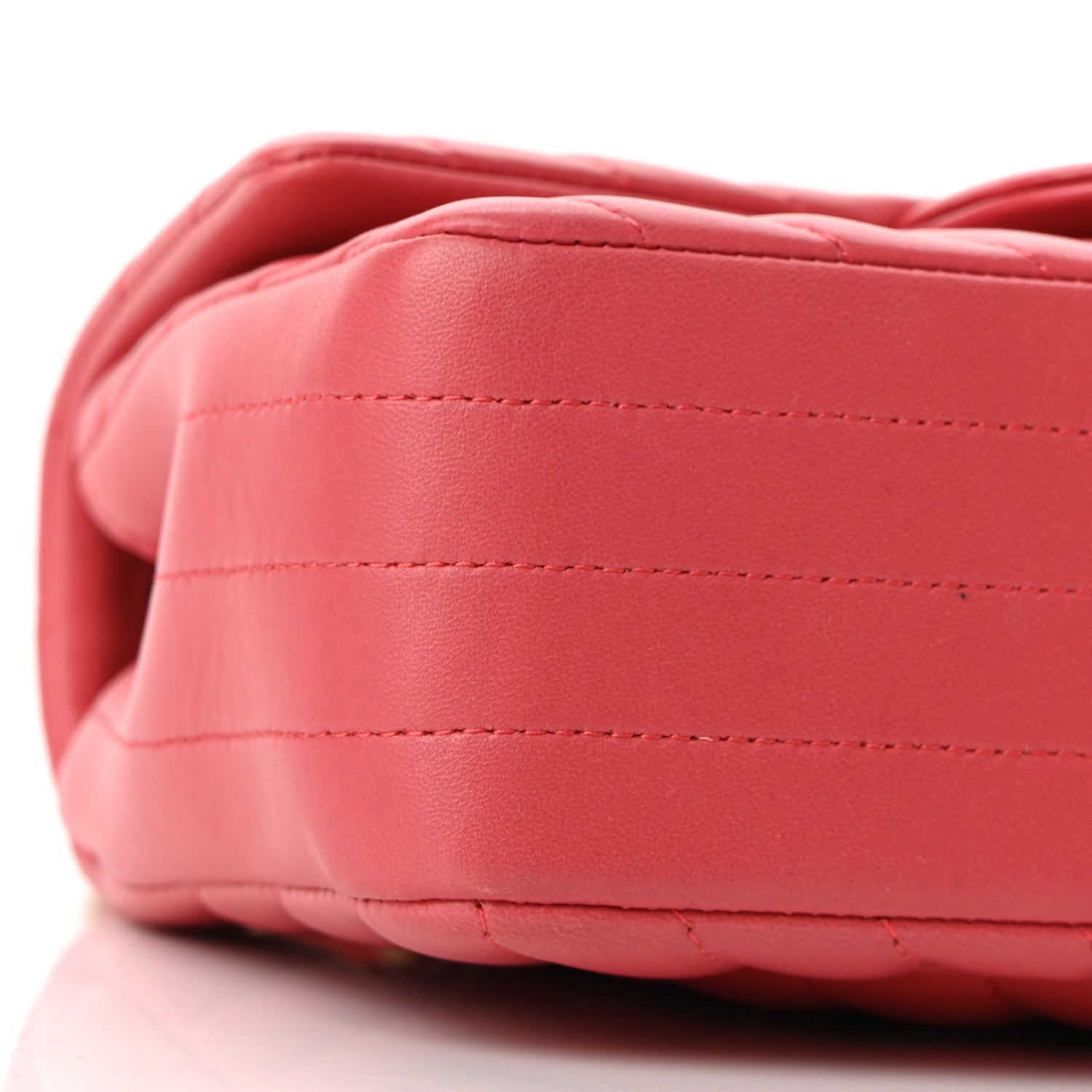 Chanel Lambskin Chevron Quilted Mini Rectangular Flap Pink 9 of 10