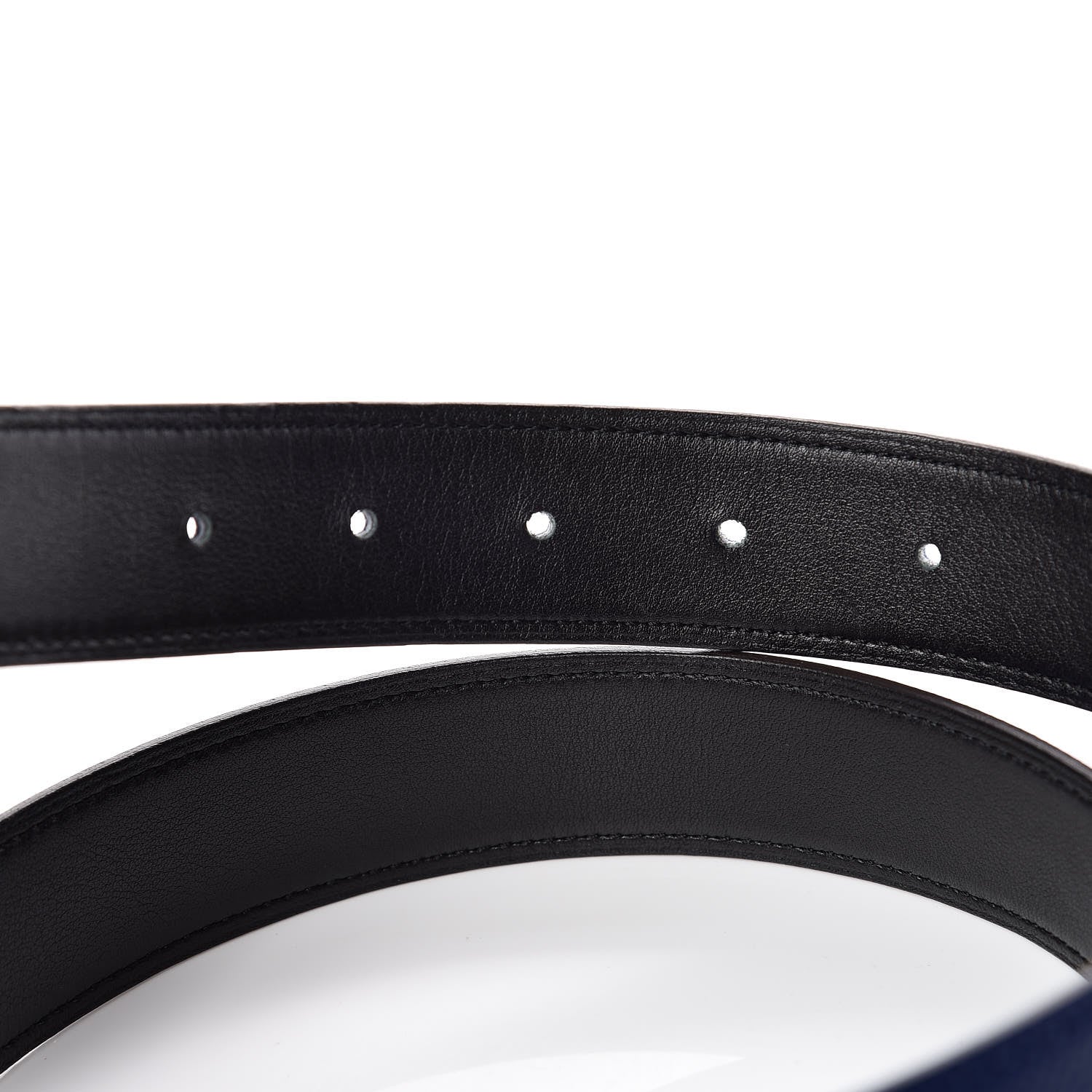 Hermes Swift Epsom 32mm Reversible Belt Strap 90 Black Bleu Saphir 5 of 6