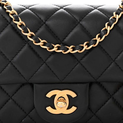 Chanel Lambskin Quilted Mini Rectangular Pearl Crush Flap Black 8 of 11