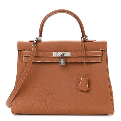 Hermes Togo Kelly Retourne 35 Gold 1 of 11
