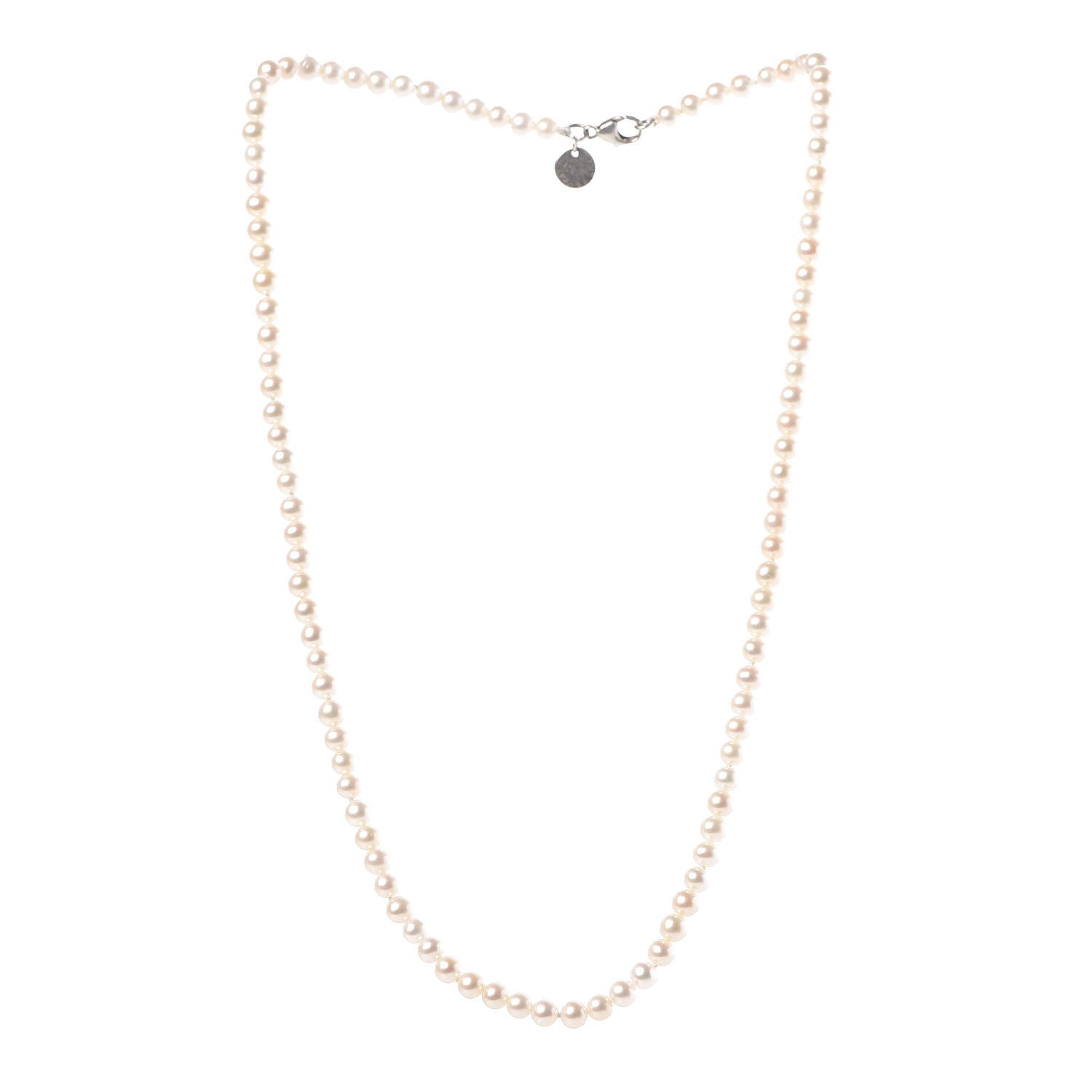 Tiffany Sterling Silver Freshwater Pearl 5-6mm Ziegfeld Necklace 3 of 6