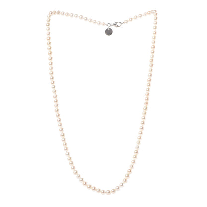 Tiffany Sterling Silver Freshwater Pearl 5-6mm Ziegfeld Necklace 3 of 6