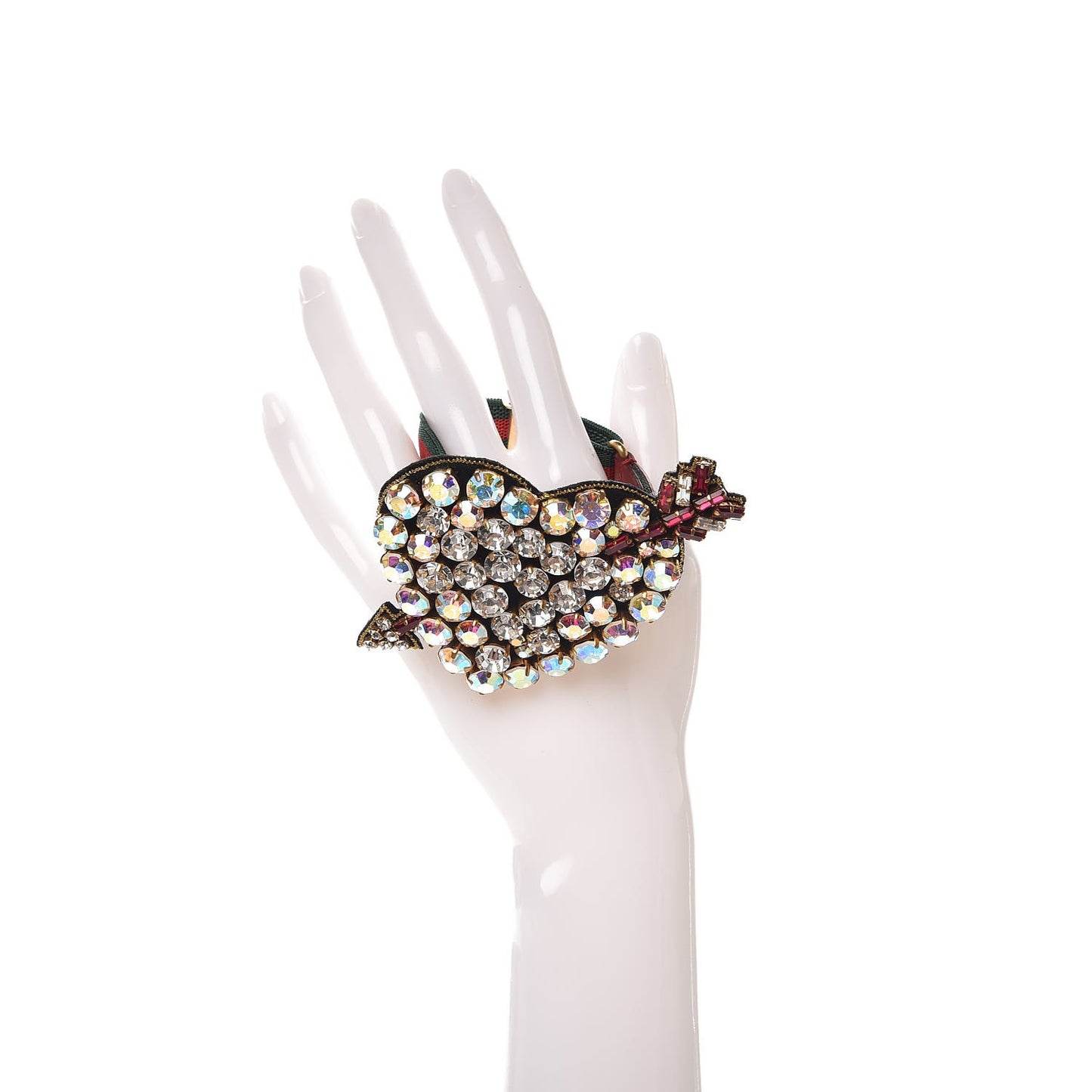 Web Crystal Heart Bracelet