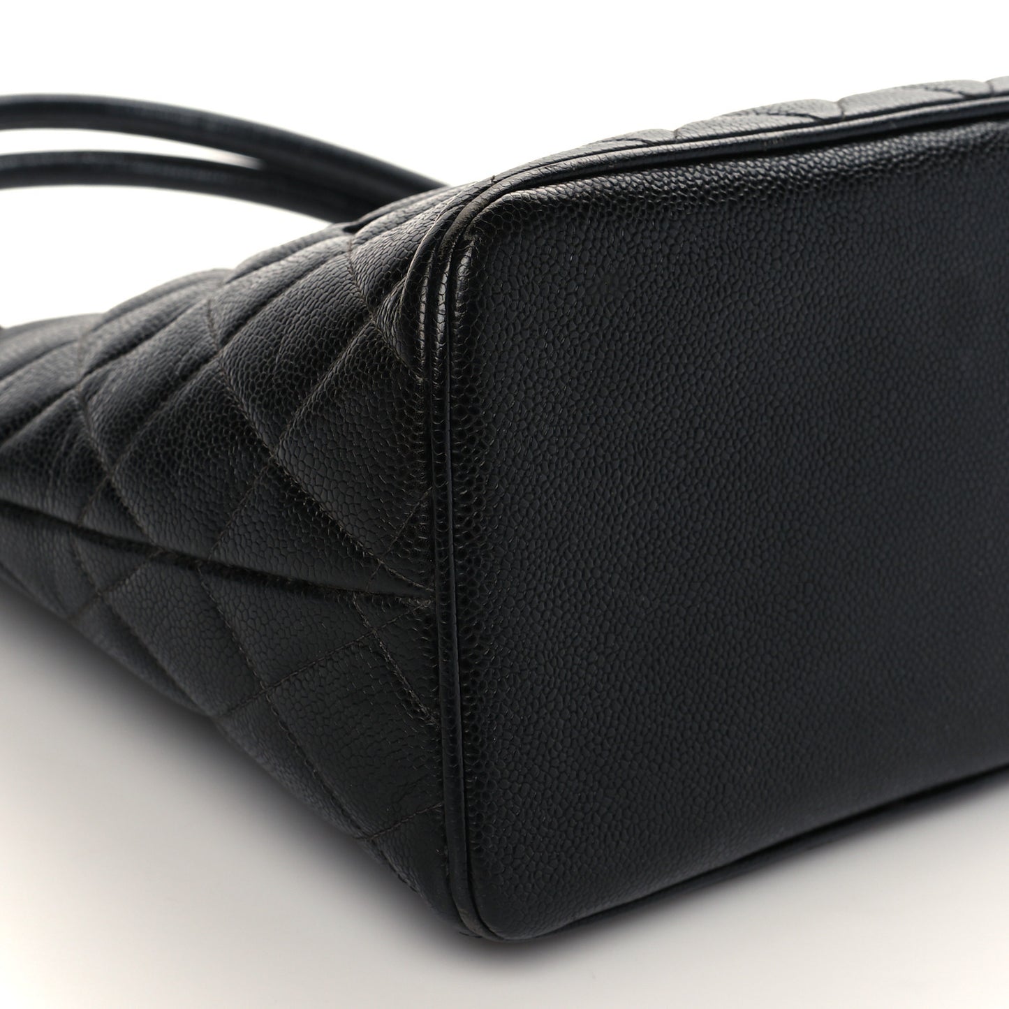 Caviar Quilted Medallion Tote Black