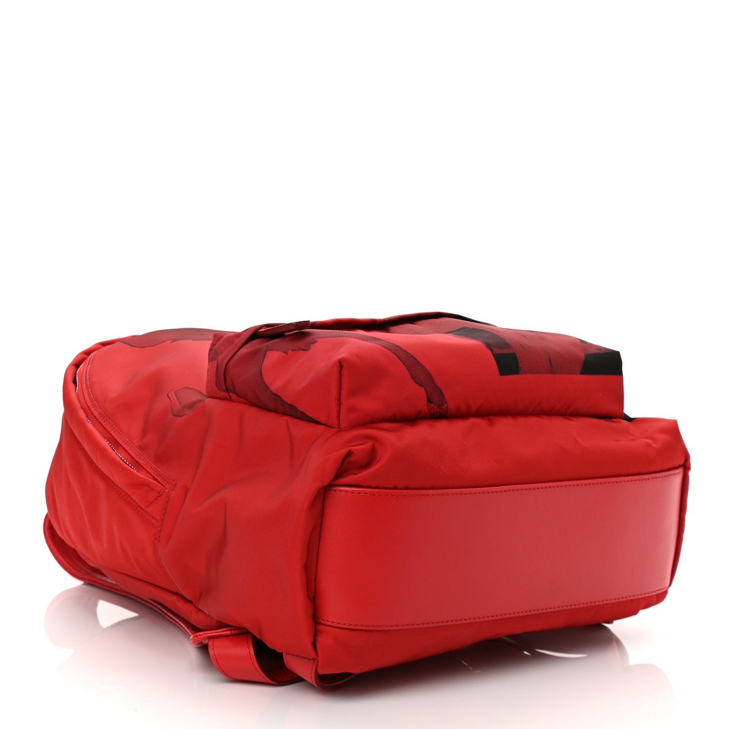 Nylon Bambi Print Small Backpack Red